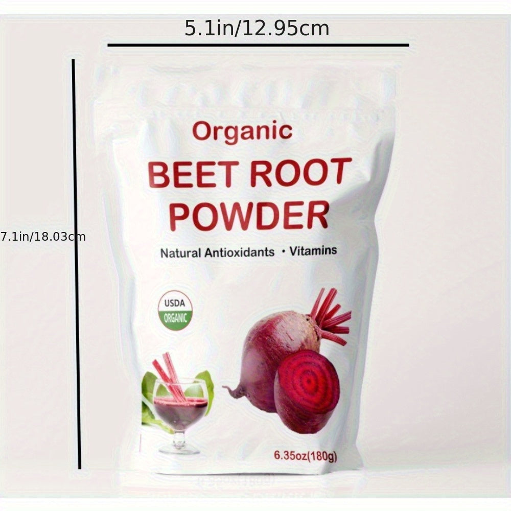 Beetroot Powder Organic 6.35oz – No Sugar or Additives – USDA Certified – Natural & Preservative-Free