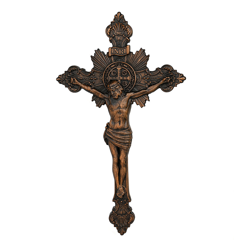 Cross Wooden Wall Decoration – Vintage Style Beech Wood Wall Art for Home