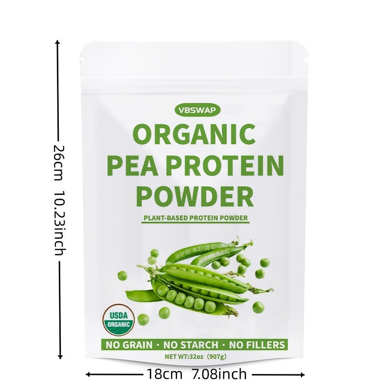 Organic Pea Protein Powder, 2lb – Unflavored Plant-Based Protein – Sugar-Free, Lactose-Free