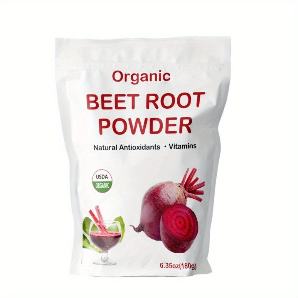 Beetroot Powder Organic 6.35oz – No Sugar or Additives – USDA Certified – Natural & Preservative-Free