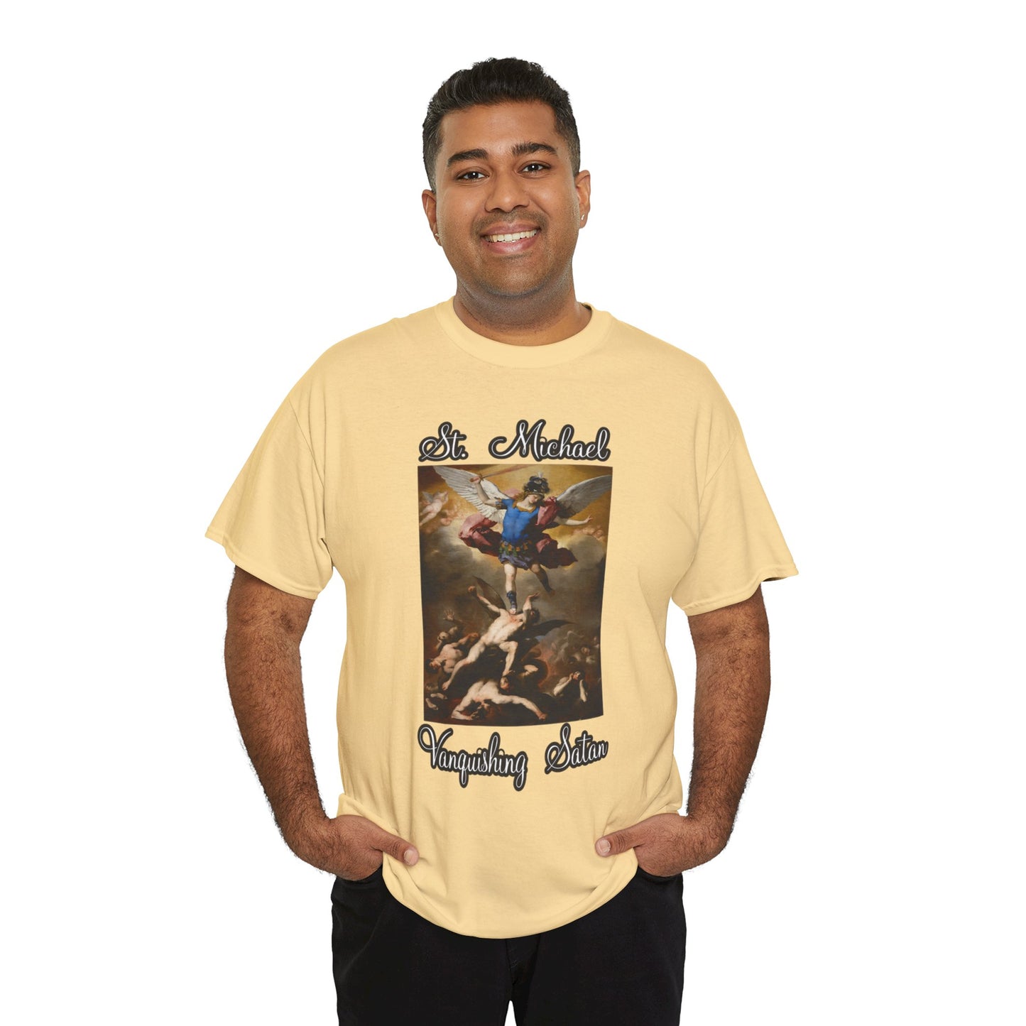 Prince of the Heavenly Host Artistic Unisex Heavy Cotton Tee — Faith-Inspired Apparel