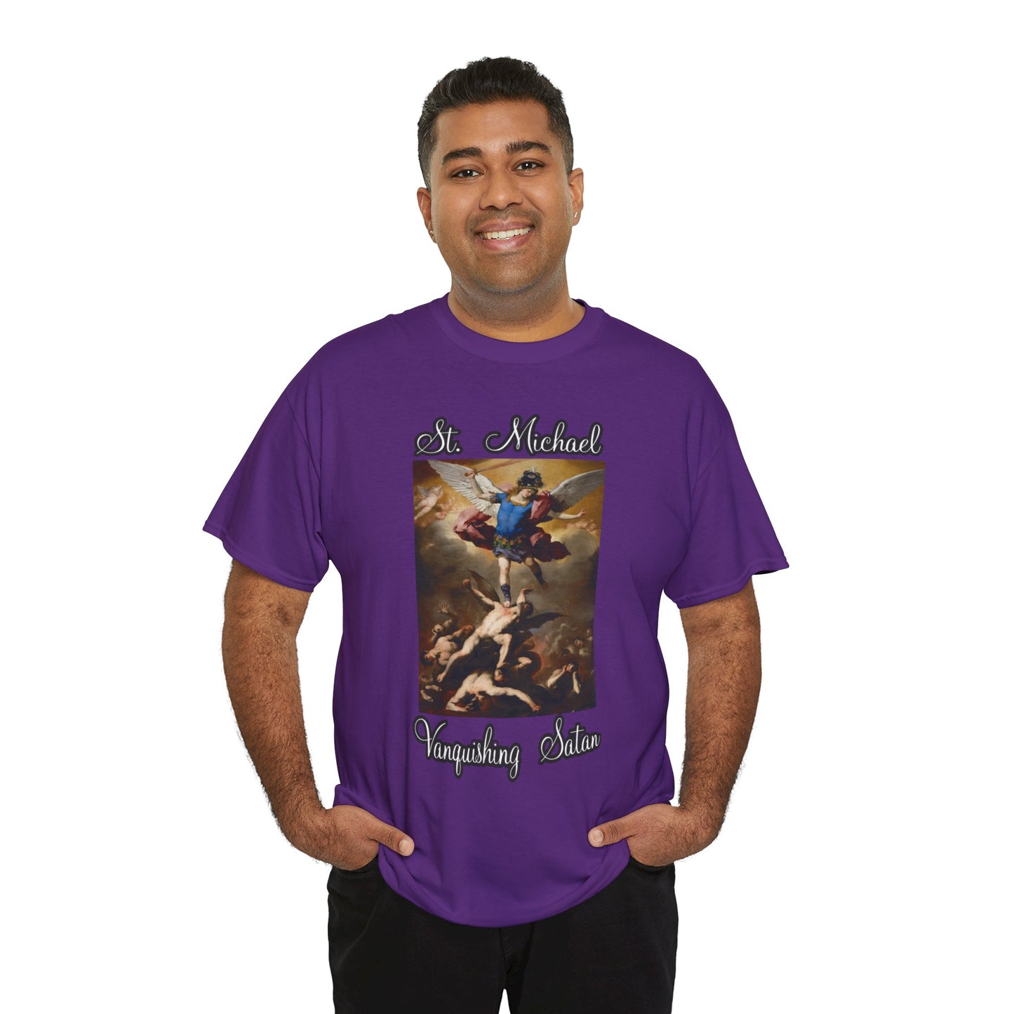 Prince of the Heavenly Host Artistic Unisex Heavy Cotton Tee — Faith-Inspired Apparel