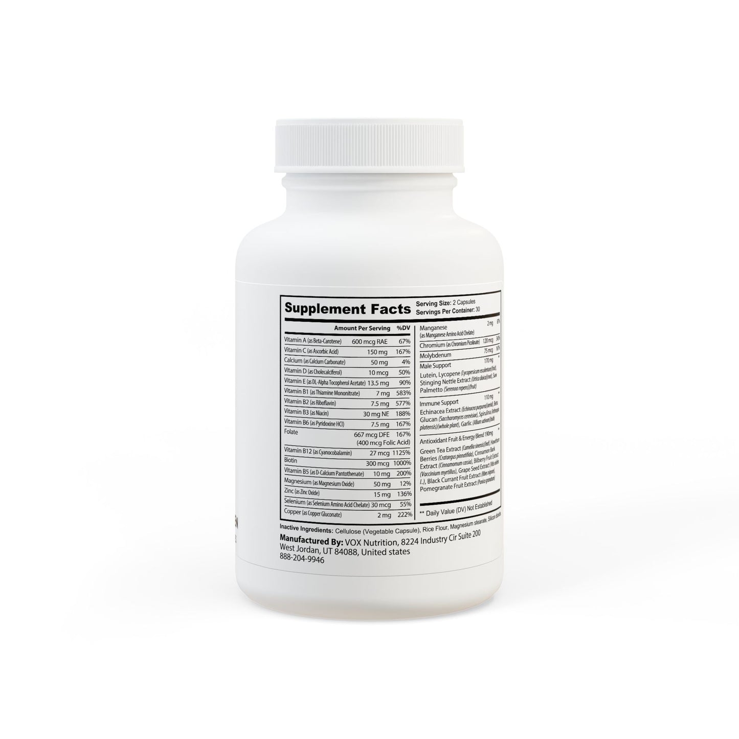 Heaven on Earth Multivitamin for Men – Daily Dietary Supplement – 60 Capsules