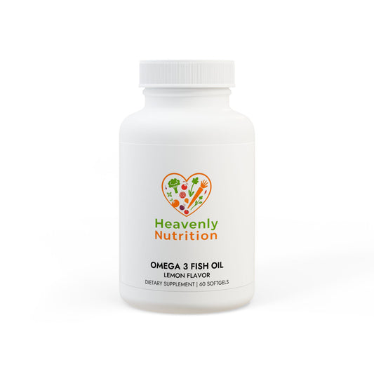 Heavenly Nutrition Omega 3 Fish Oil Supplement (60 Softgels)