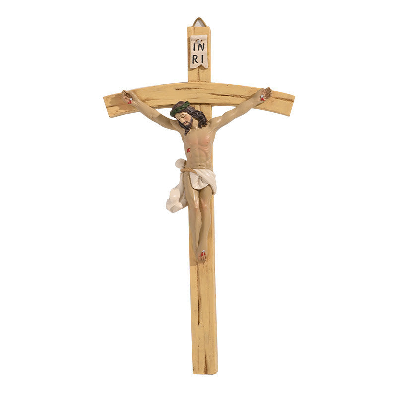 Jesus Cross Crucifix Statue for Home Wall Decor