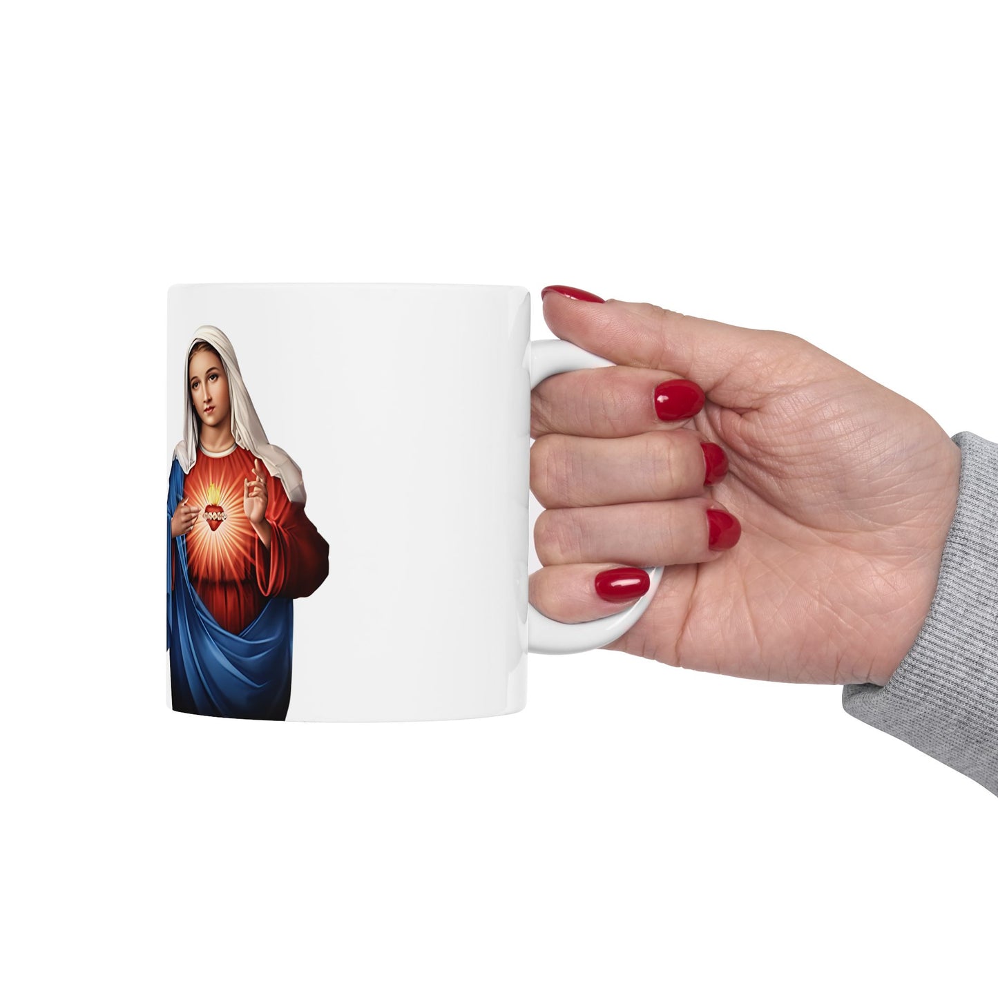 Sacred Heart of Jesus Immaculate Heart of Mary Ceramic Mug, (11oz, 15oz)