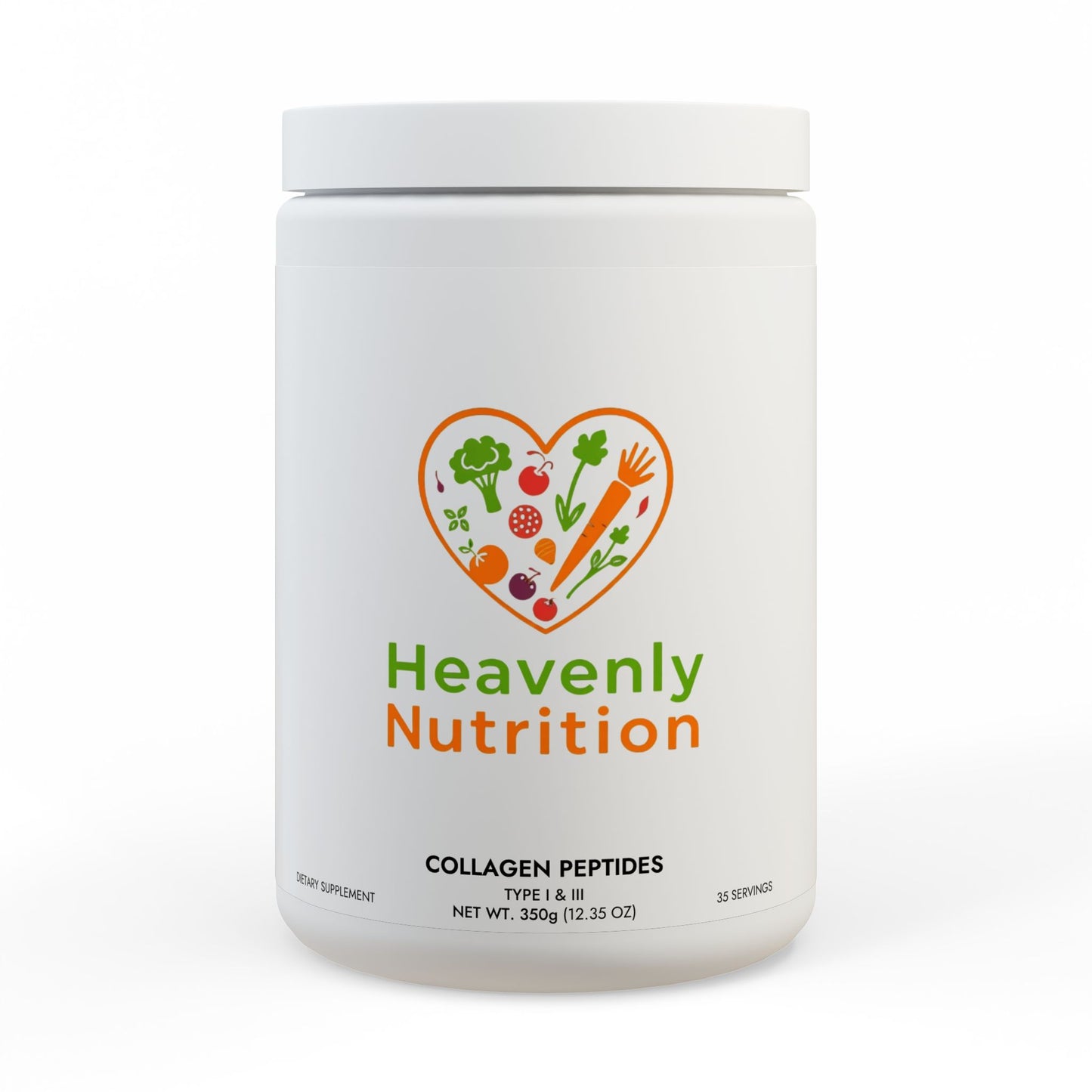Heavenly Nutrition Collagen Peptides Type I & III Supplement (350g, 12.3oz)