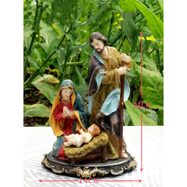 Virgin Mary Resin Statue – Religious Ornament for Home Decoration – Multiple Sizes Available