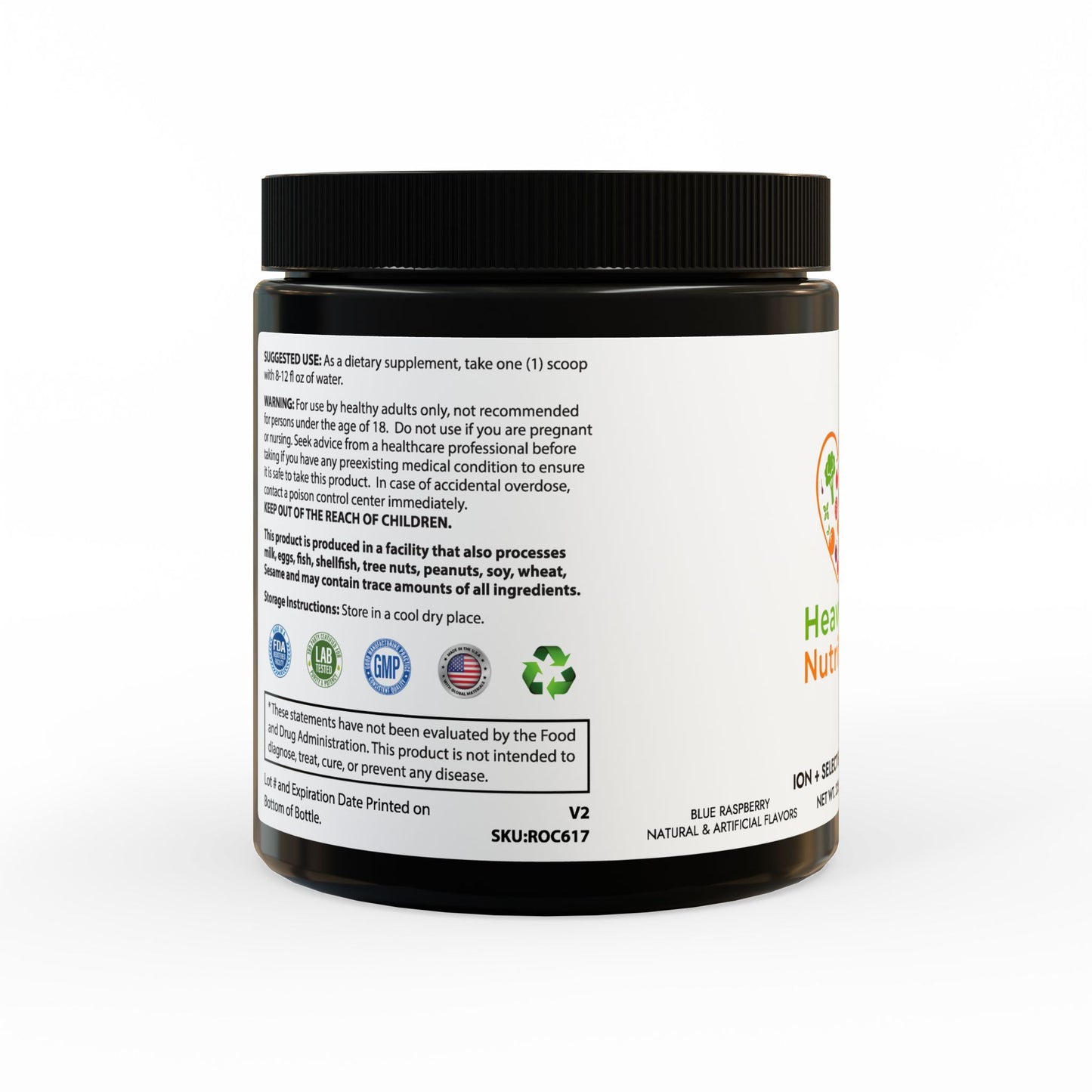 Heavenly Nutrition ION + Select Electrolyte Supplement (225g, 7.9oz)