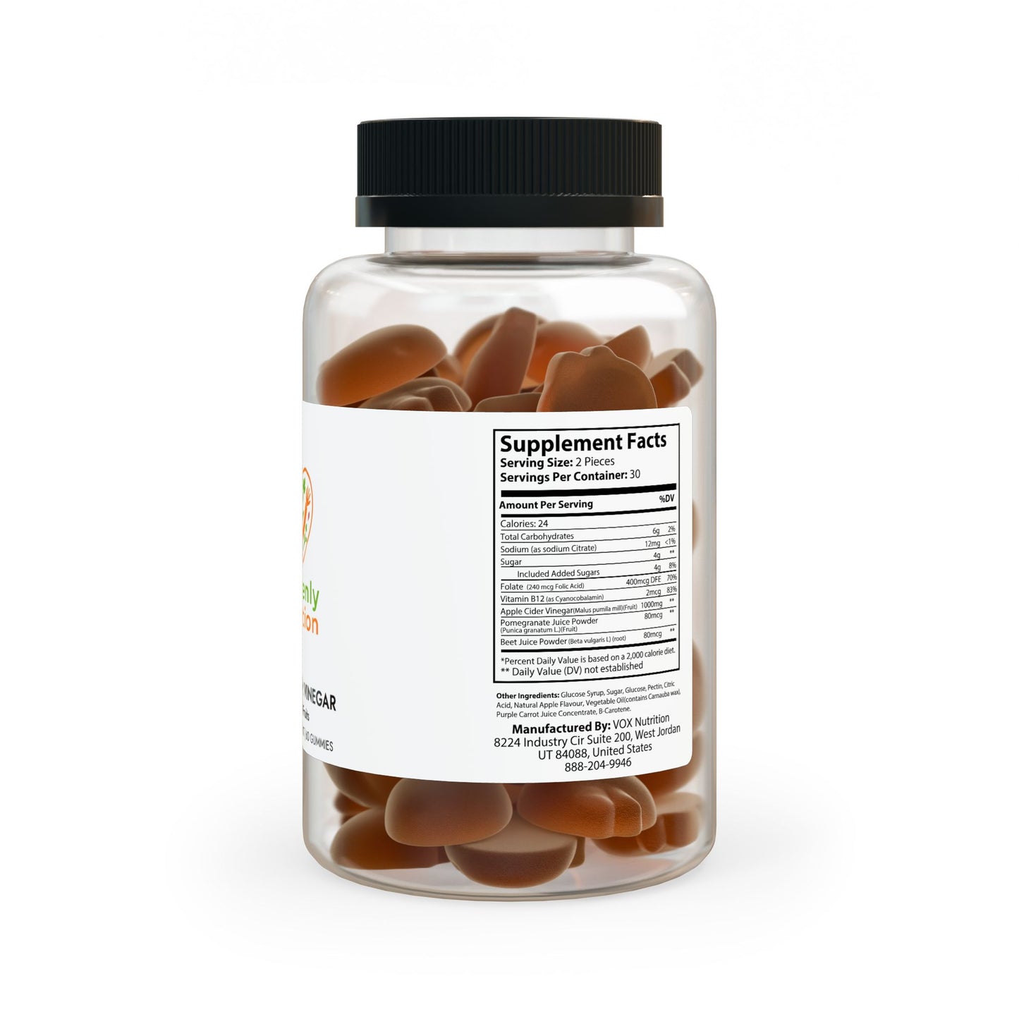 Heavenly Nutrition Apple Cider Vinegar Gummies (60 Gummies)