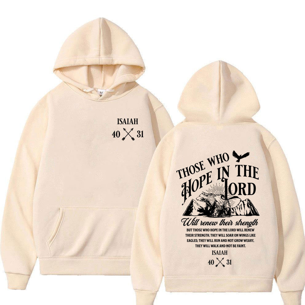 Jesus Letters Print Hoodies Men Women's Clothing