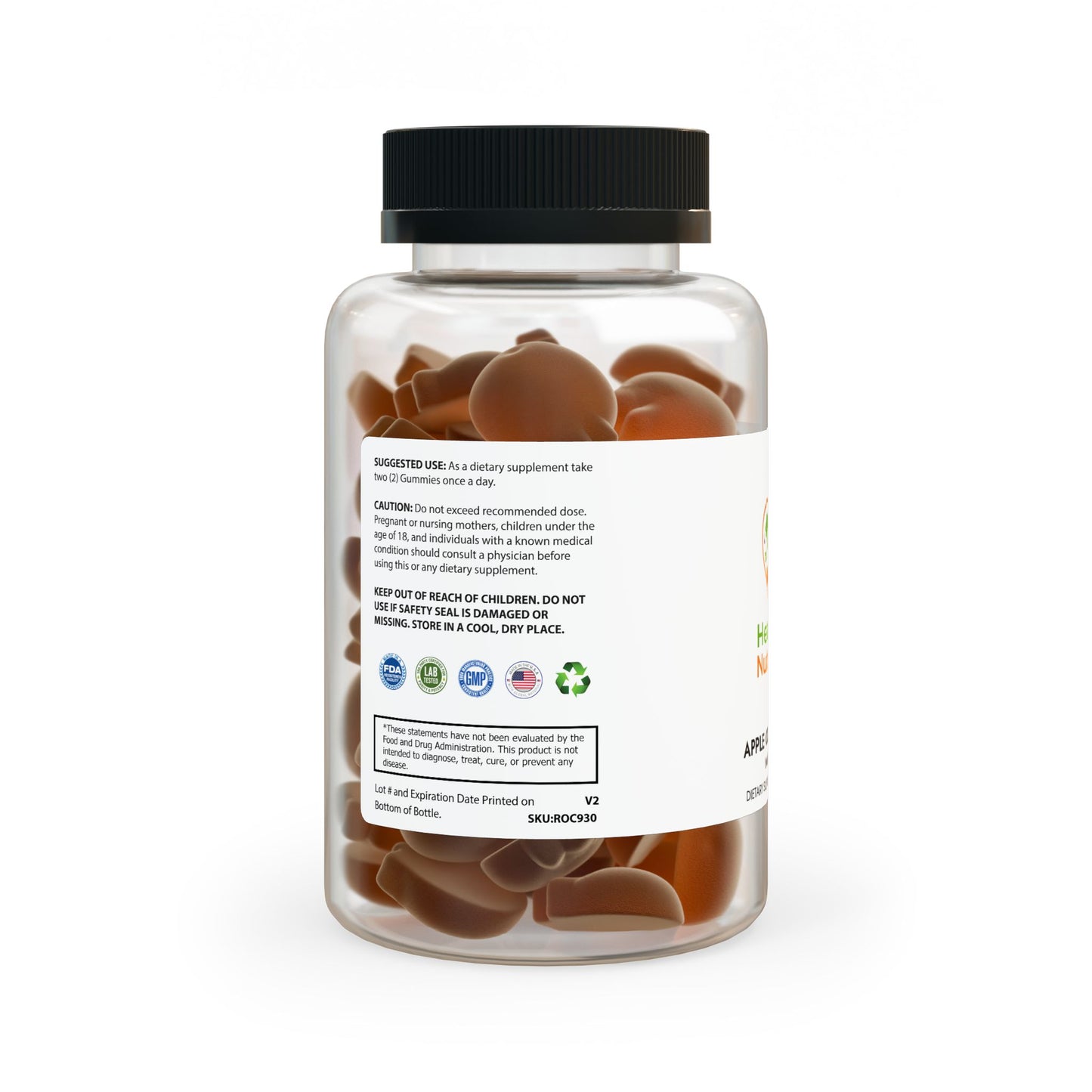 Heavenly Nutrition Apple Cider Vinegar Gummies (60 Gummies)