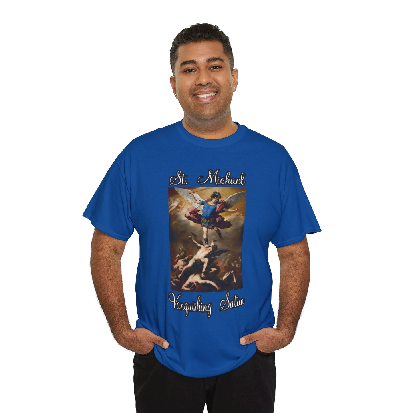 Prince of the Heavenly Host Artistic Unisex Heavy Cotton Tee — Faith-Inspired Apparel