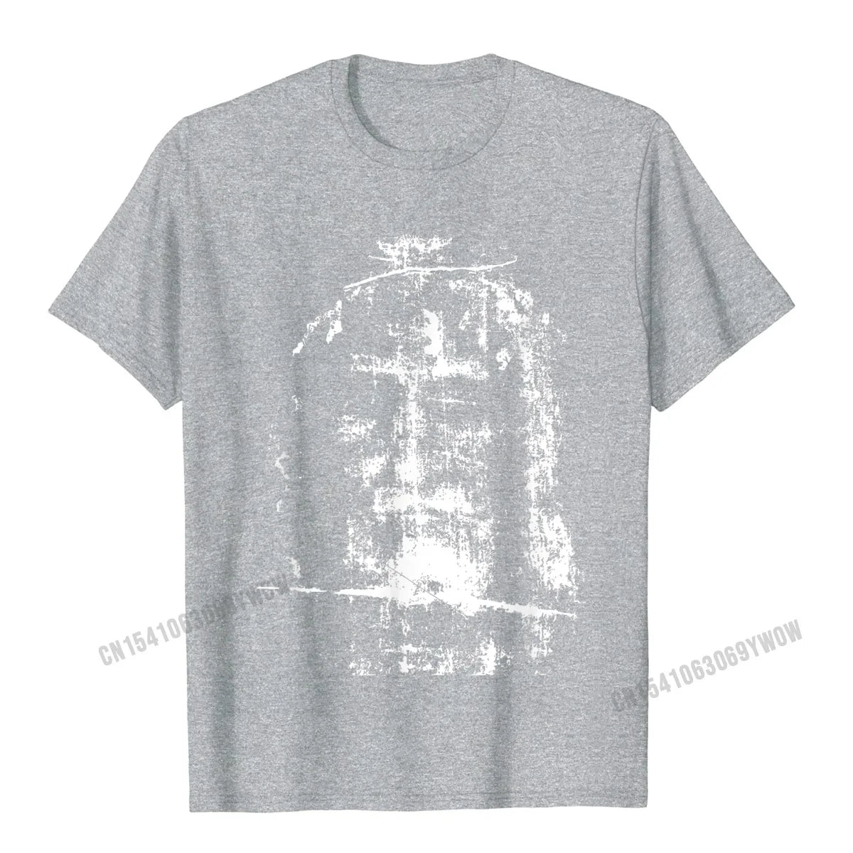 "Shroud of Turin Jesus Christ Face" T-Shirt – Men Casual Cotton Tees, Funny Custom T-Shirts for Spring & Summer