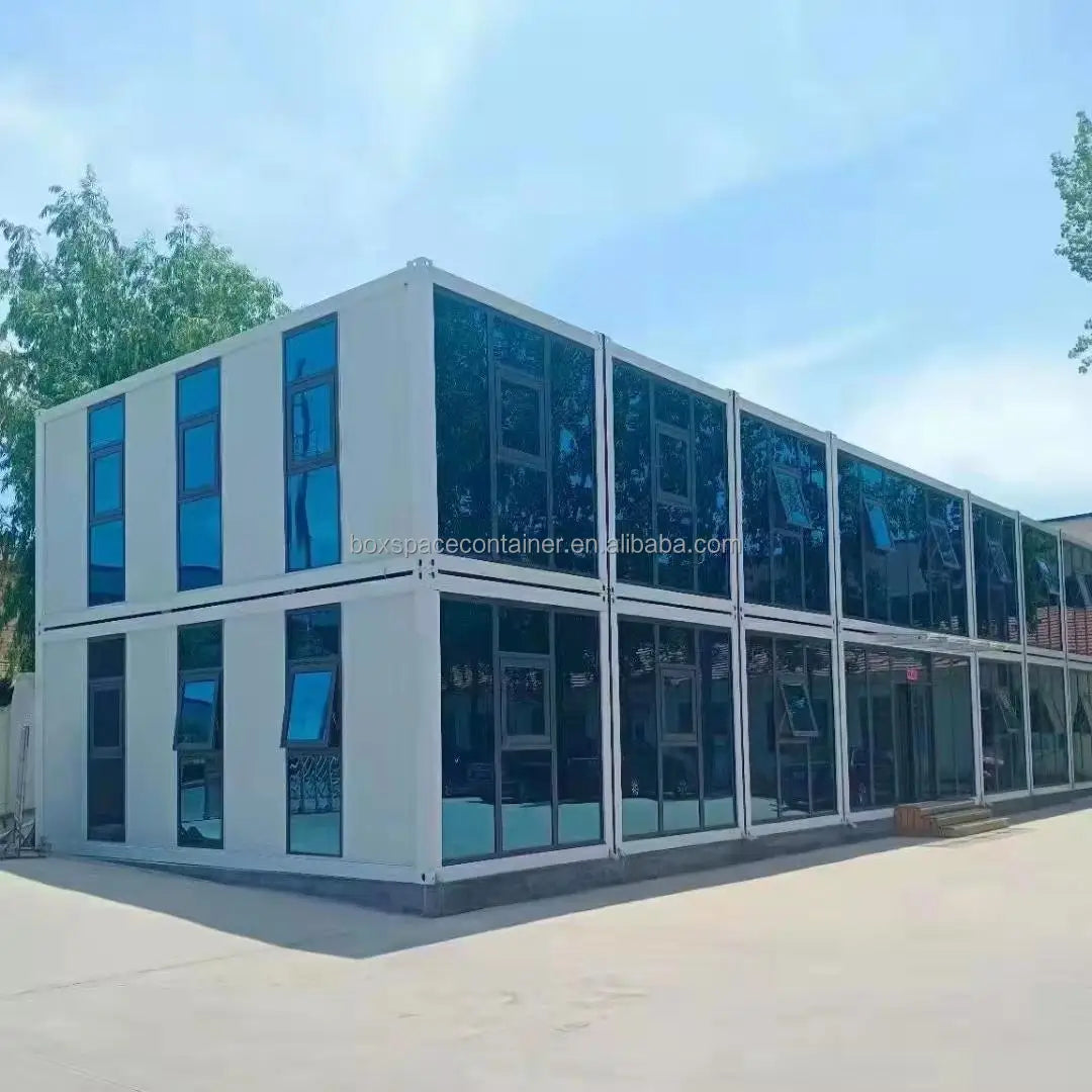 BOX SPACE Modern Prefab House – Flat Pack Steel Container Tiny Home on Wheels, Low-Cost Modular Tiny House