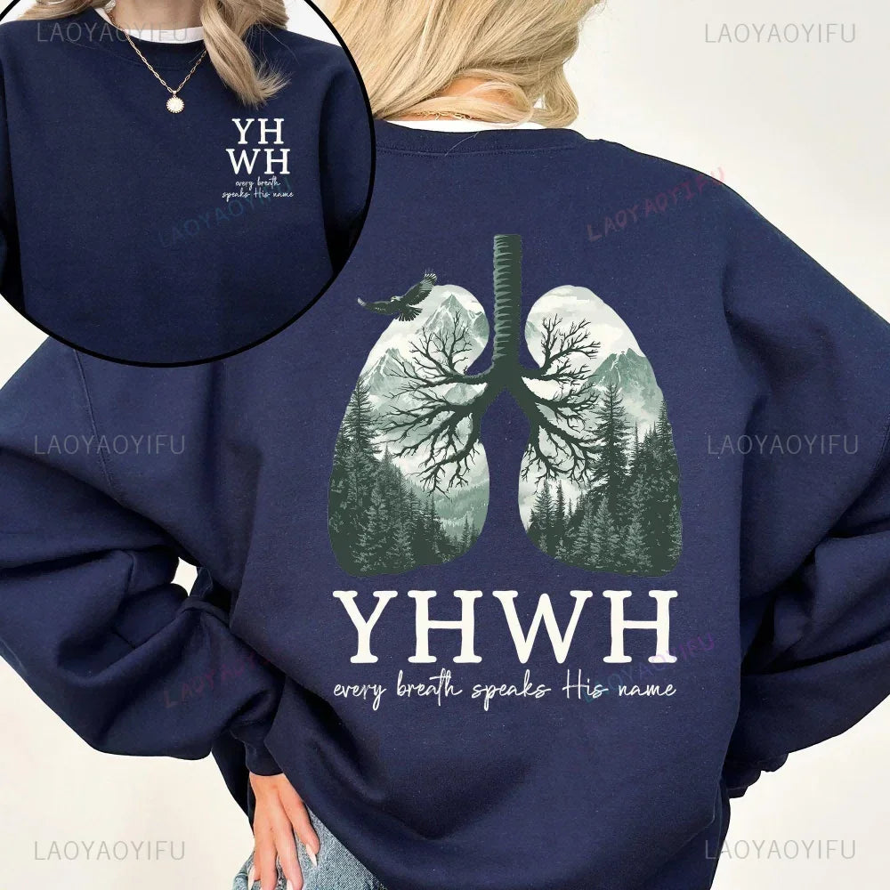YHWH Every Breath Christian Hoodie – Speak His Name