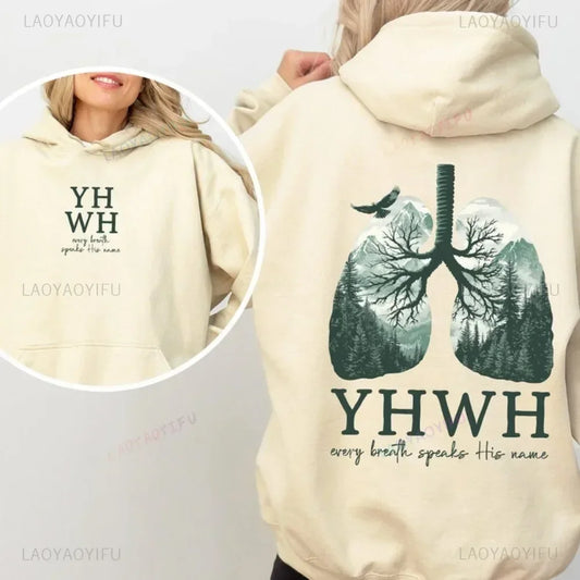 YHWH Every Breath Christian Hoodie – Speak His Name