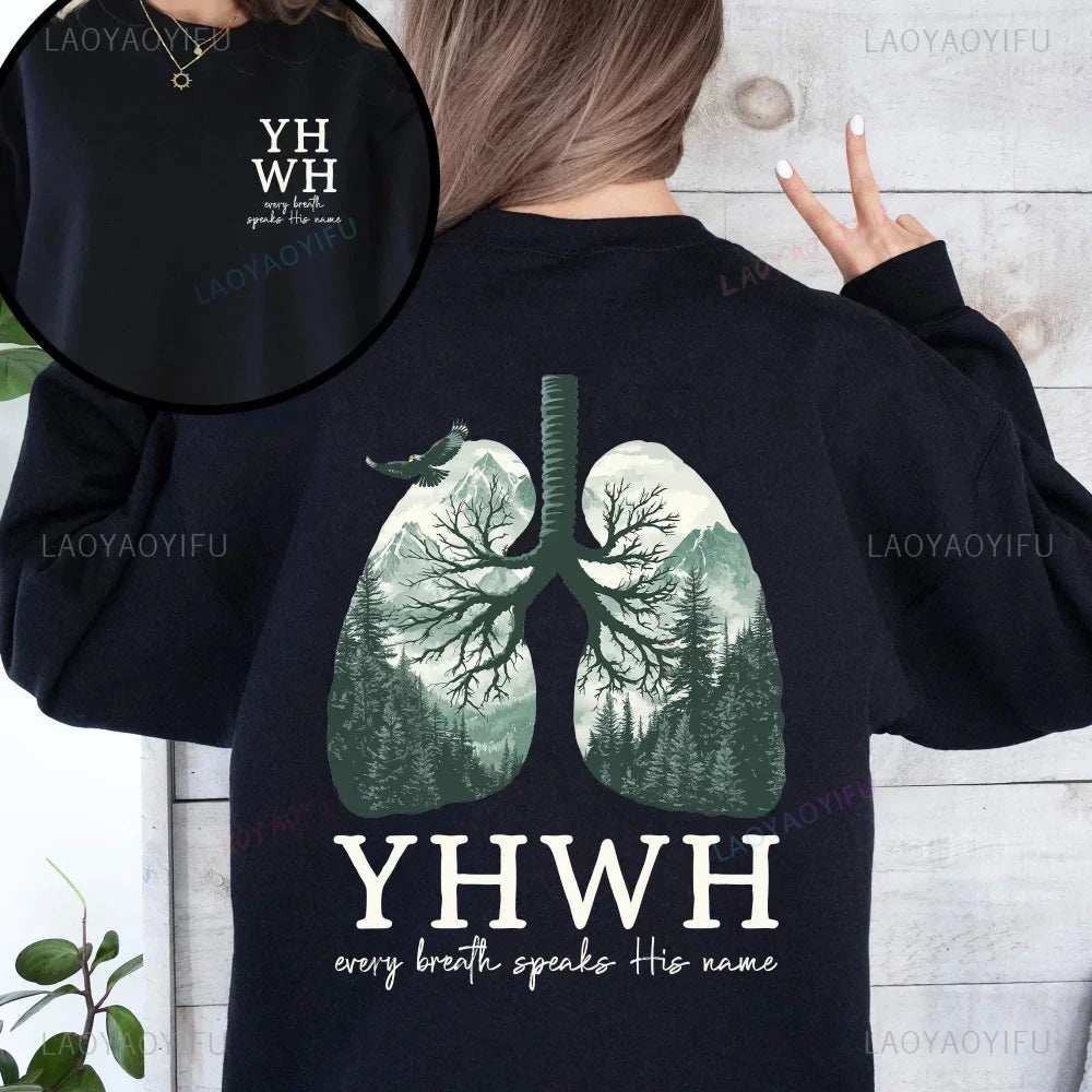 YHWH Every Breath Christian Hoodie – Speak His Name