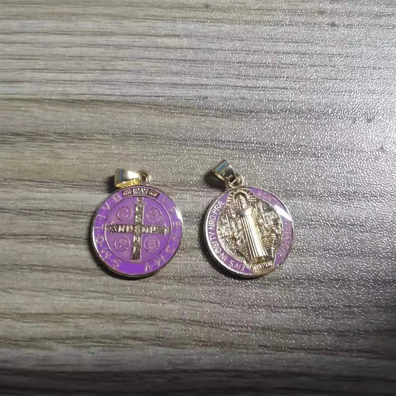 12 Pieces St. Benedict Double-Sided Catholic Medals - Religious Charm Pendants for Necklaces, Gift Accessories