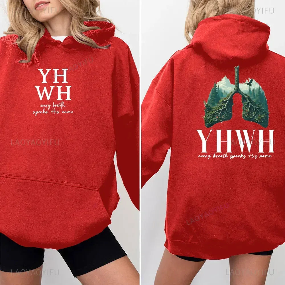YHWH Every Breath Christian Hoodie – Speak His Name