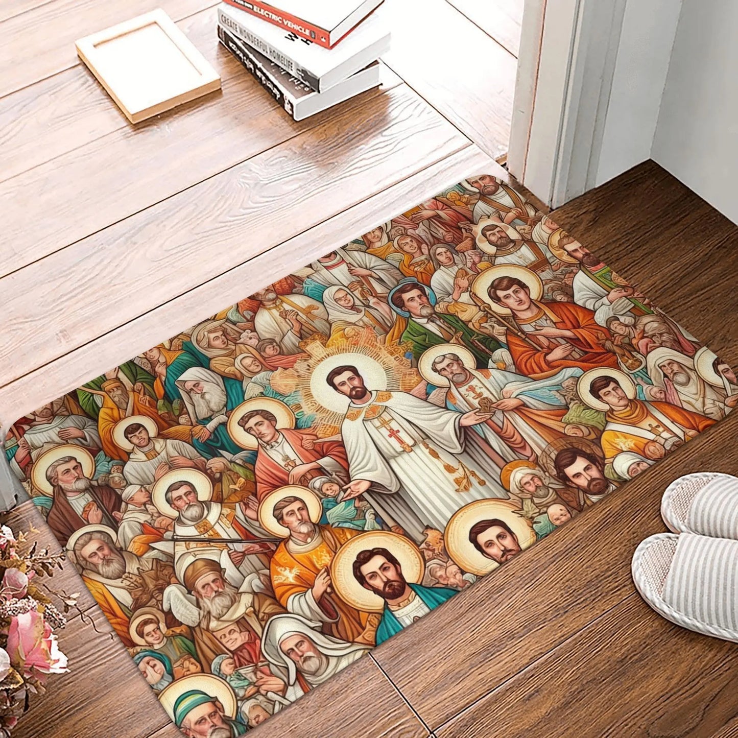 Jesus Religious Door Mat – Anti-Slip, Waterproof, Modern Printed Rug for Bedroom, Kitchen, Bathroom, Balcony, Entrance, or Prayer Area