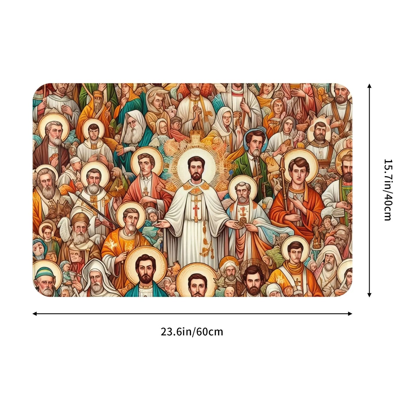Jesus Religious Door Mat – Anti-Slip, Waterproof, Modern Printed Rug for Bedroom, Kitchen, Bathroom, Balcony, Entrance, or Prayer Area