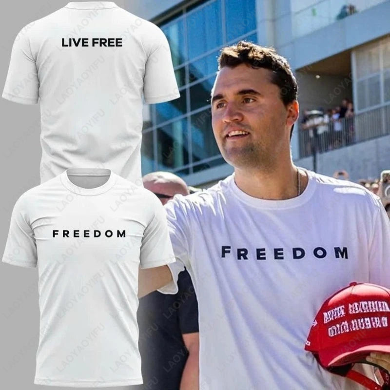 Freedom Graphic T-Shirt – Patriotic Streetwear Cotton Tee for Men and Women, Casual Short-Sleeve O-Neck Top