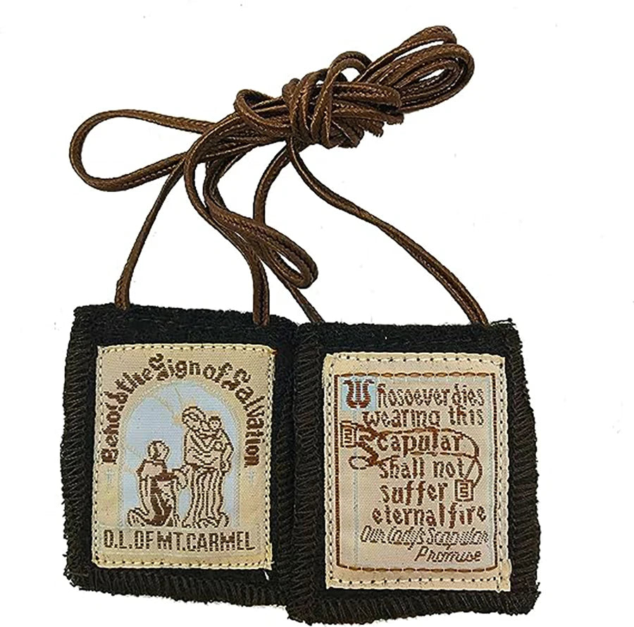1pcs Brown Scapulars Catholic - Escapularios Catolicos Carmen- Our Lady of  MT.Carmel Scapular Multi