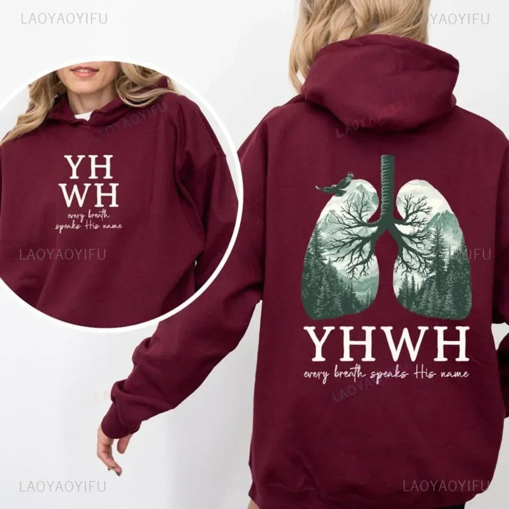 YHWH Every Breath Christian Hoodie – Speak His Name