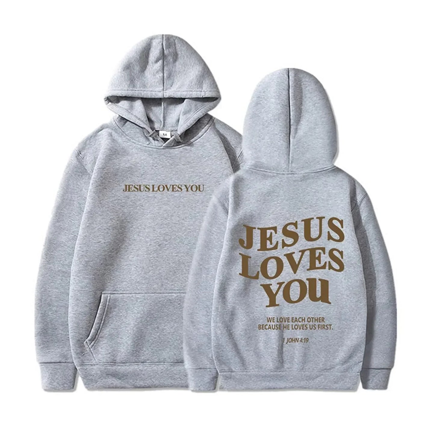 Jesus Loves You Print Pullover Hoodies Women's Autumn Winter Streetwear Sweatshirt Hooded Tops Clothes Winter Clothes Women