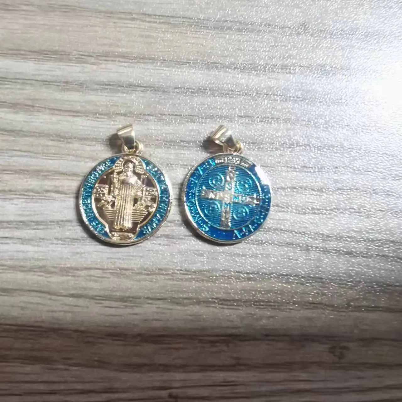12 Pieces St. Benedict Double-Sided Catholic Medals - Religious Charm Pendants for Necklaces, Gift Accessories