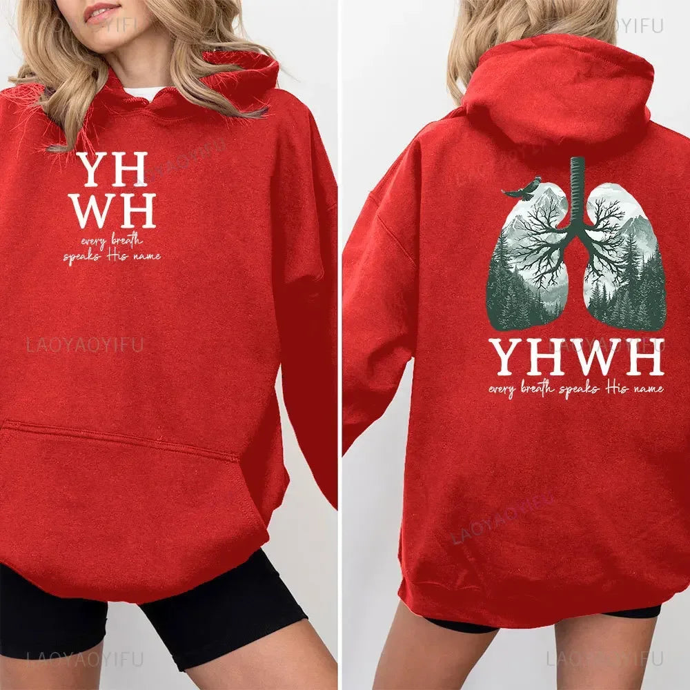 YHWH Every Breath Christian Hoodie – Speak His Name