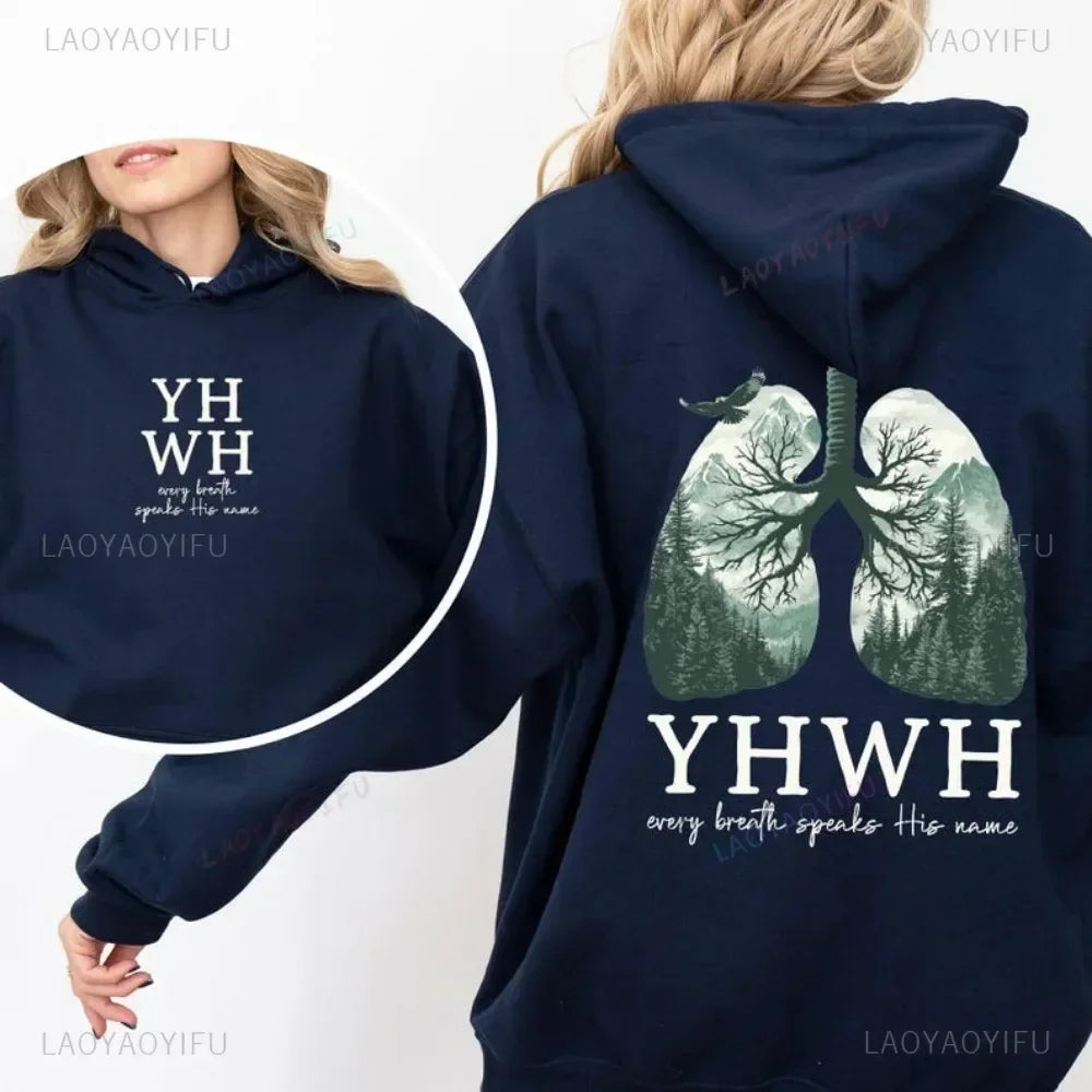 YHWH Every Breath Christian Hoodie – Speak His Name