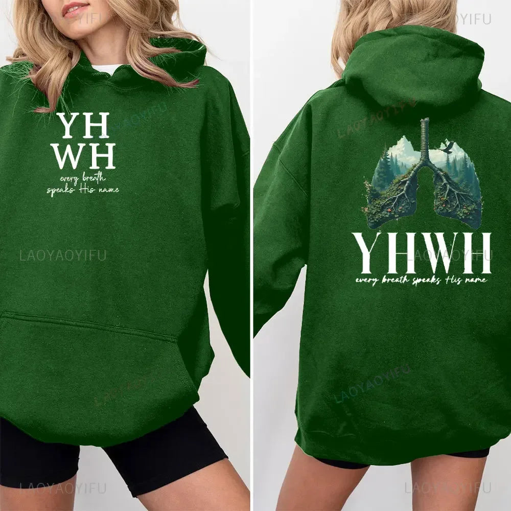 YHWH Every Breath Christian Hoodie – Speak His Name