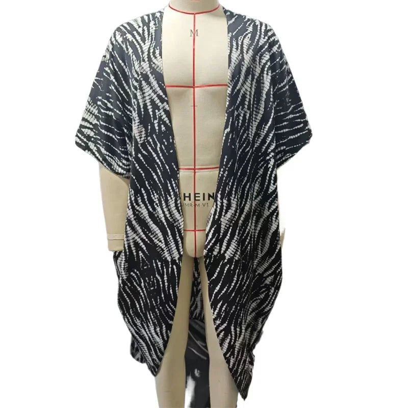 Retro Beach Cardigan Shirt for Men – Lightweight Striped Vacation Pullover with Turn-Down Collar