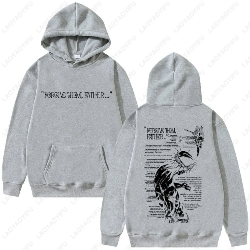 Sudadera con capucha Christian Jesus Merch "Forgive Them Father", versículo de la Biblia, para hombre y mujer, estilo hiphop, urbana, casual, CJ2