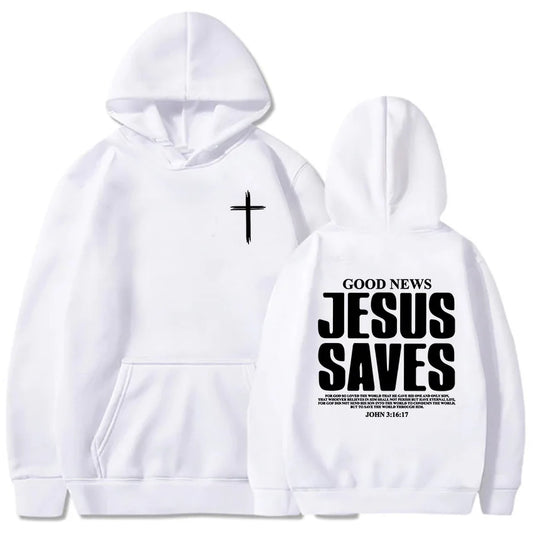 Unisex Fleece Hoodie with Inspirational Print – Casual Long-Sleeve Pullover with Front Pocket