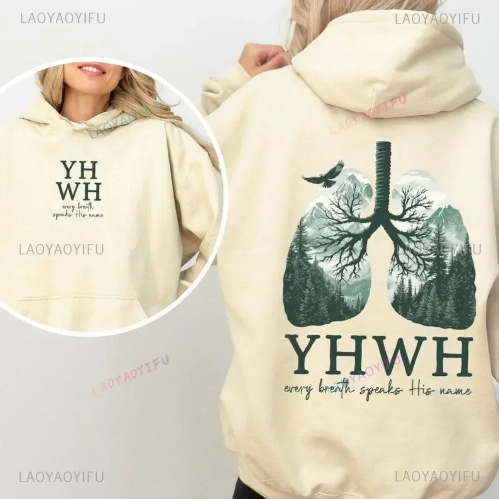 YHWH Every Breath Christian Hoodie – Speak His Name