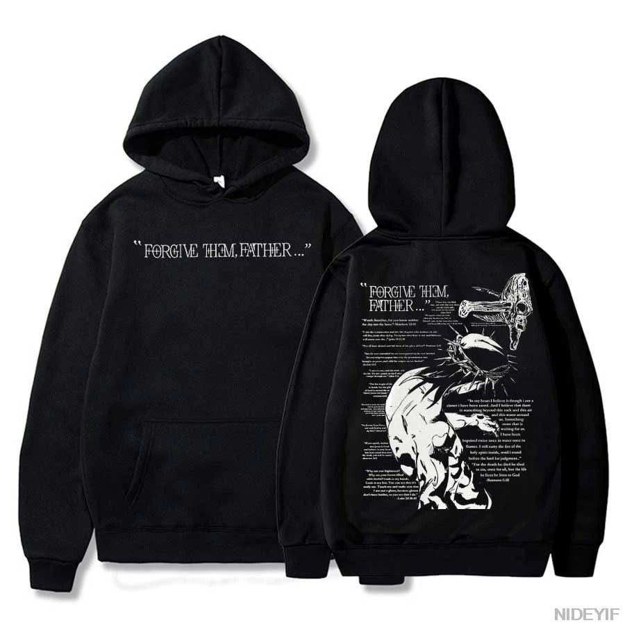 Sudadera con capucha Christian Jesus Merch "Forgive Them Father", versículo de la Biblia, para hombre y mujer, estilo hiphop, urbana, casual, CJ2