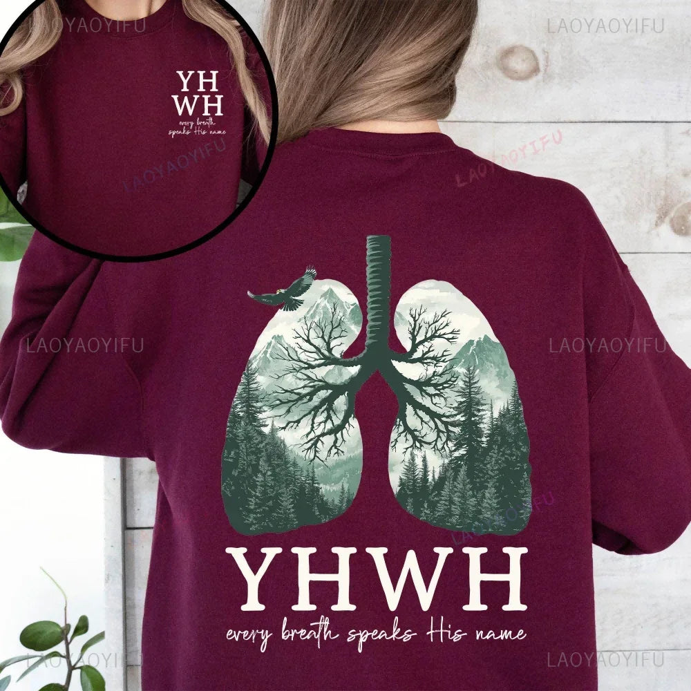YHWH Every Breath Christian Hoodie – Speak His Name