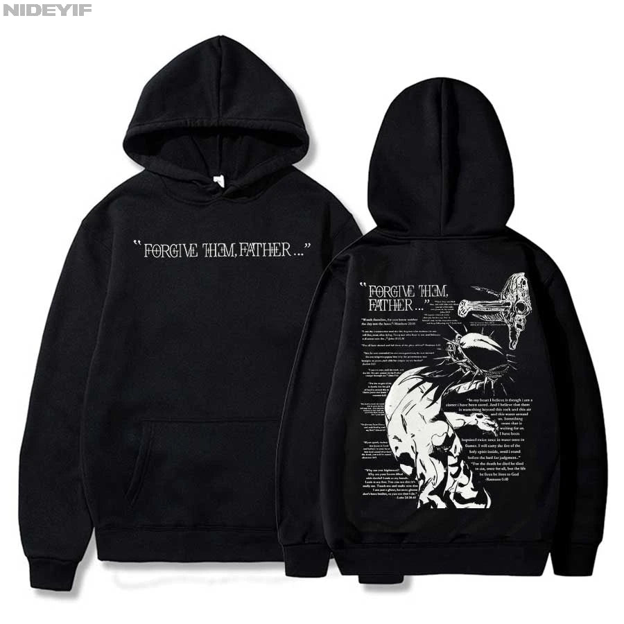 Sudadera con capucha Christian Jesus Merch "Forgive Them Father", versículo de la Biblia, para hombre y mujer, estilo hiphop, urbana, casual, CJ2