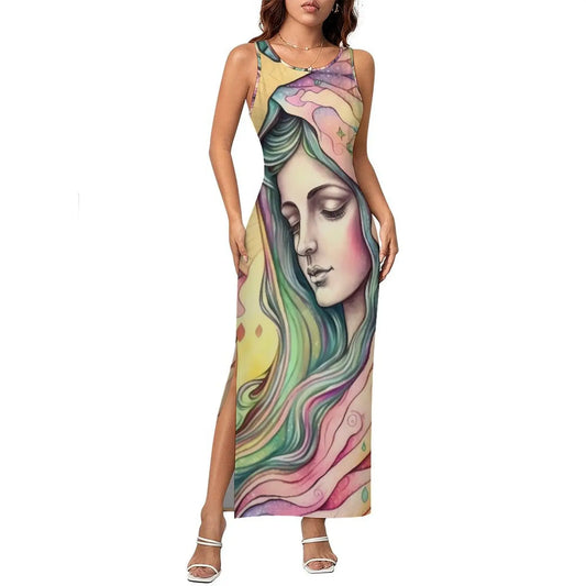 Virgin Mary Catholic Christian Sleeveless Bodycon Maxi Dress