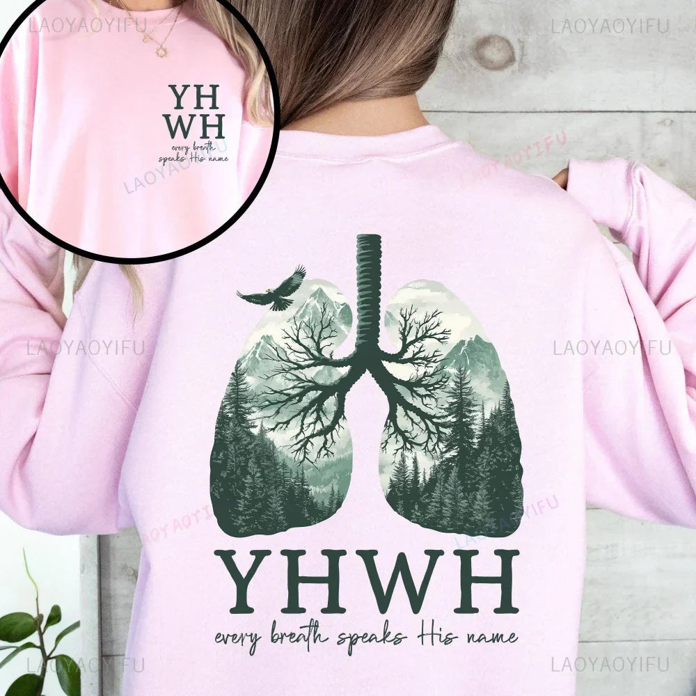 YHWH Every Breath Christian Hoodie – Speak His Name