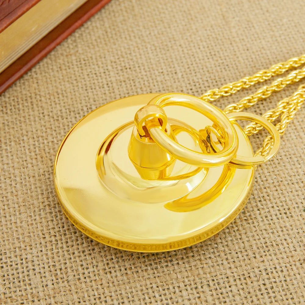 High-Polish Hanging Metal Incense Burner – Gold-Tone Decorative Aroma Holder for Home or Office