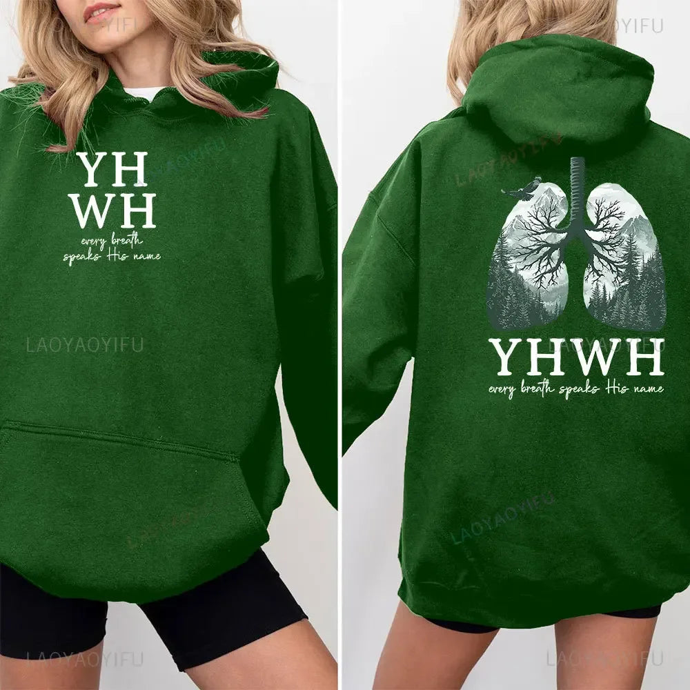 YHWH Every Breath Christian Hoodie – Speak His Name