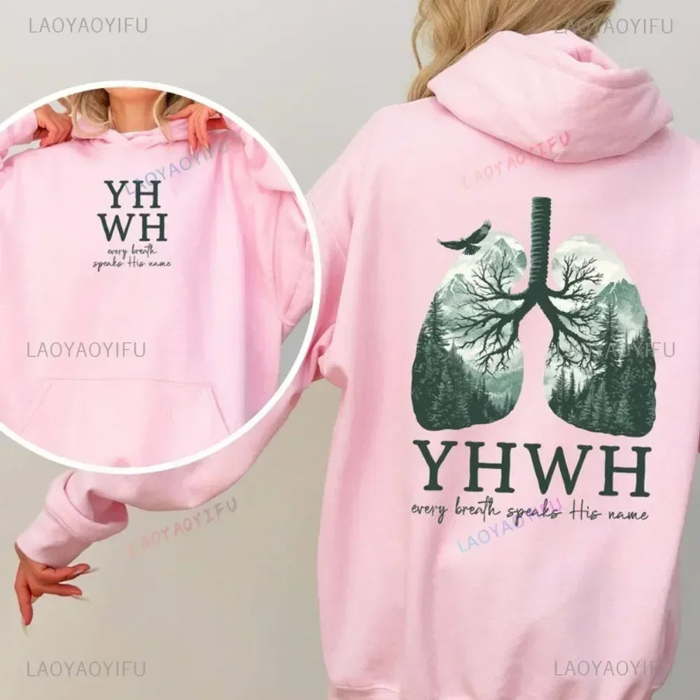 YHWH Every Breath Christian Hoodie – Speak His Name