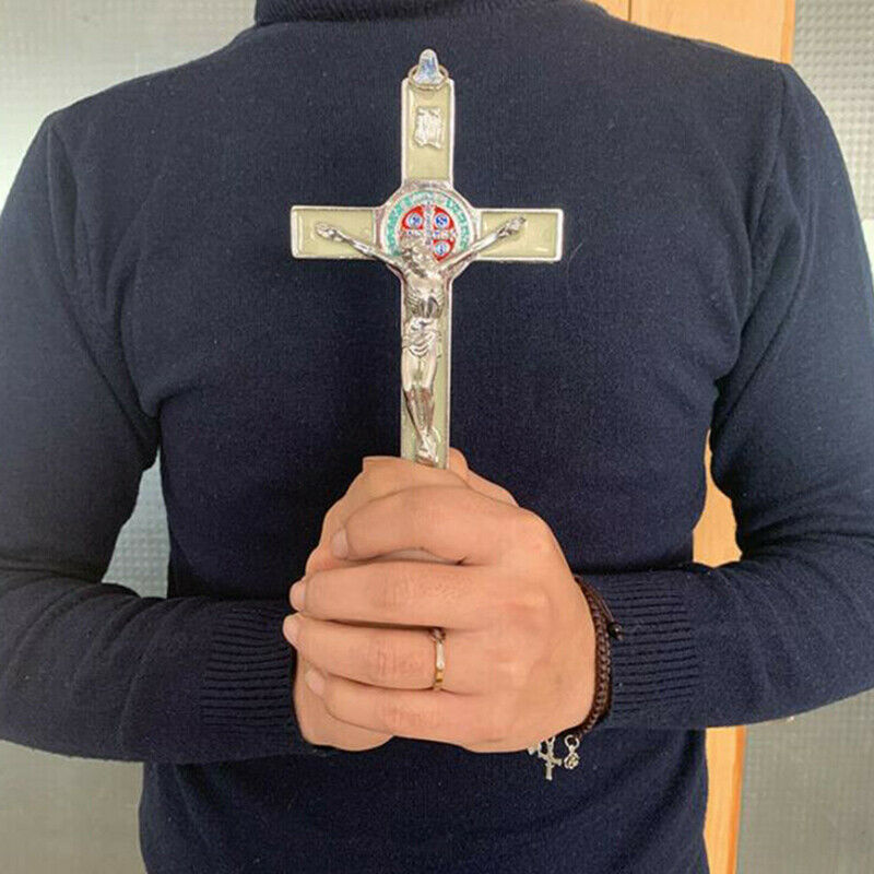 Jesus Icon Colored Benedict Luminous Cross