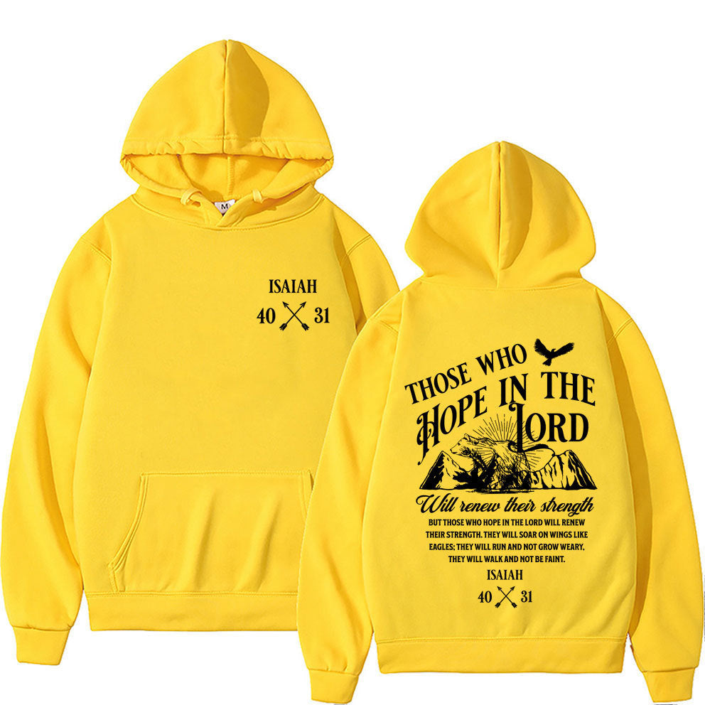 Jesus Letters Print Hoodies Men Women's Clothing