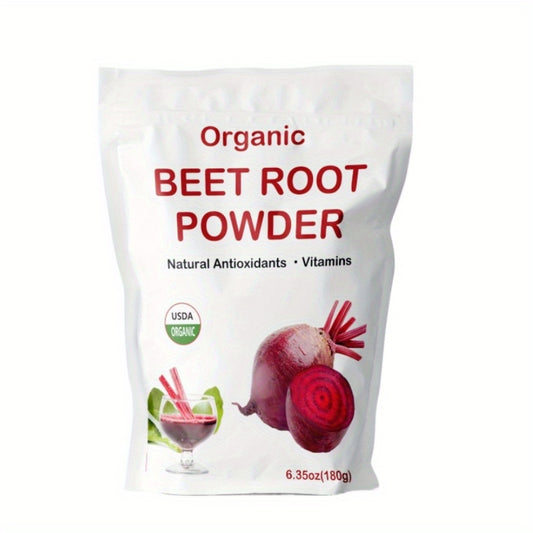 Beetroot Powder Organic 6.35oz – No Sugar or Additives – USDA Certified – Natural & Preservative-Free