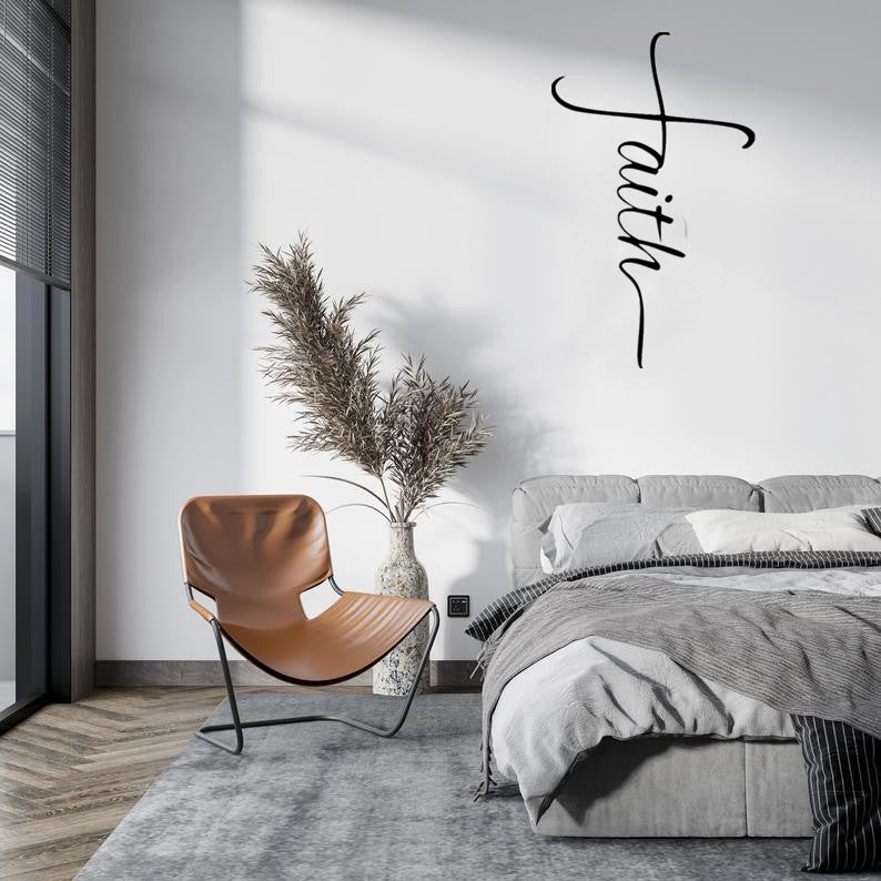 Metal Wall Cross – Black Iron Faith Home Decoration, Handmade Hanging Ornament